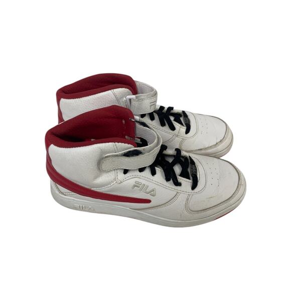 FILA Mens Size 9.5 Tennis Shoes 1CM00540-128 High Top White Red Lace Up main image 5
